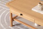 Hanah Home Mesa de Centro Daisy en Colores Naturales y Madera